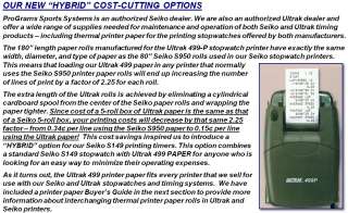 ULTRAK 499 PAPER Thermal Paper for ULTRAK 499 P Printer  