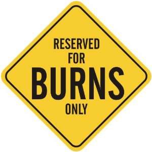   RESERVED FOR BURNS ONLY  CROSSING SIGN