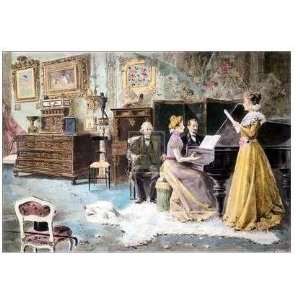  Rehearsal At Meyerbeers Home Poster Print