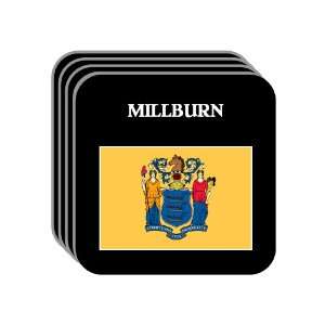  US State Flag   MILLBURN, New Jersey (NJ) Set of 4 Mini 