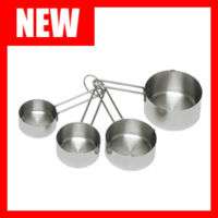 NEW STAINLESS STEEL COMMERCIAL MEASURING CUP SET  