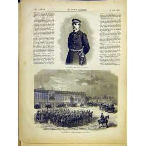   Portrait Admiral Porthuau Funeral Military Print 1882