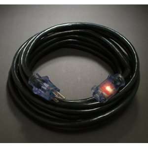  25 12/3 SJTW Pro Glo Lighted Extension Cord Black