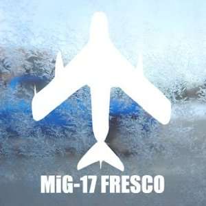  MiG 17 FRESCO White Decal Military Soldier Window White 