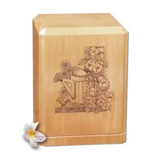    Watering Can Classic Maple Wood Cremation Urn