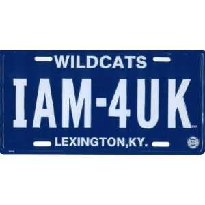  IAM 4UK   University of Kentucky Metal License Plate 6x12 