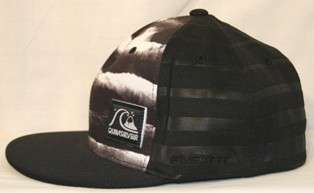 New Quiksilver Mens Caps Hats Flexfit Size M   XL Black  