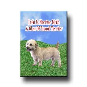   Glen of Imaal Terrier Life Is Merrier Fridge Magnet 