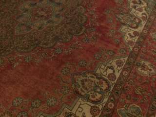 2x13 Handmade Antique Persian Tabriz Serapi Wool Rug  