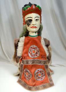 Antique Chinese Glove Puppet   Disfigured Face  