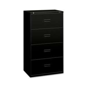  HON 400 Series Lateral File With Lock   Black   BSX434LP 