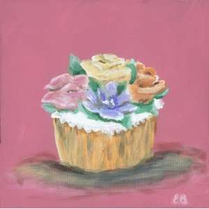  Classic Cupcake Party Flowers Canvas Reproduction Toys 