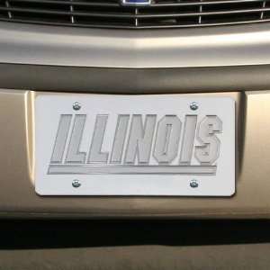  Illinois Fighting Illini Satin Mirrored Team Logo License 