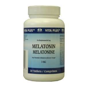  MELATONIN 3 MG By Vita Plus, 30 Tablets Health & Personal 