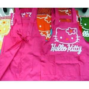 Hot Pink Hello Kitty Head Home Kitchen Chef Apron Strap plus 2 rubber 