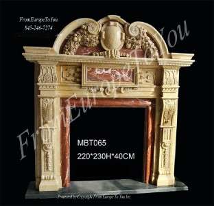 WONDERFUL HAND CARVED MARBLE FIREPLACE MANTLE  