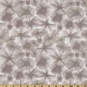   Decor Impressions Water Flower Gray Fabric By The Yard Arts, Crafts