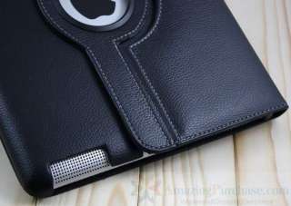 iPad 2 Smart Leather Cover Case Standing 360° Rotating  