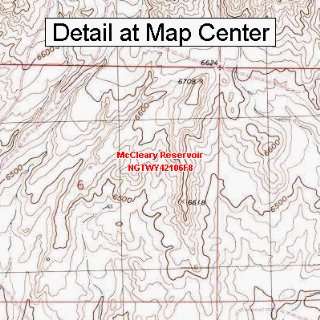 USGS Topographic Quadrangle Map   McCleary Reservoir, Wyoming (Folded 