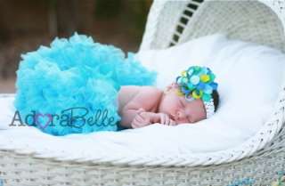 NWT newborn baby infant turquoise blue green pettiskirt tutu tutus 0 3 
