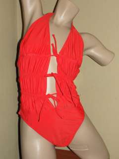 Womens Size M CORAL Monokini One Piece Swimsuit NWT  