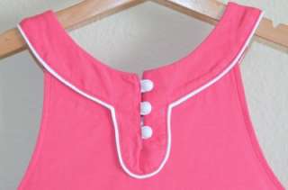 Janie & Jack Happy in Madras Coral Pink Tiered Knit Twirl Dress 12 