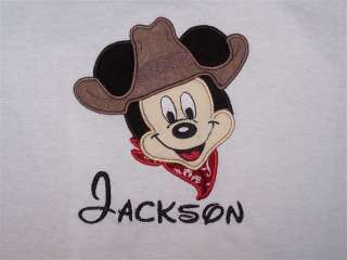 Personalized Custom MICKEY MOUSE Cowboy Birthday Shirt  