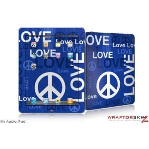  iPad Skin   Love and Peace Blue   fits Apple iPad by 