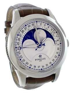 Perrelet Central Lunar Phase Brown Strap Men’s Watch A1039/1  