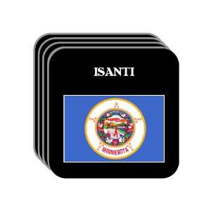 US State Flag   ISANTI, Minnesota (MN) Set of 4 Mini Mousepad Coasters