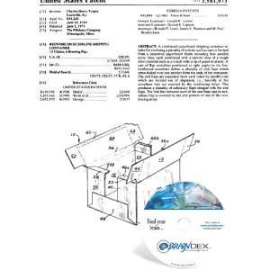   Patent CD for REINFORCED SCORELINE SHIPPING CONTAINER 