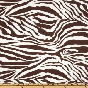   Jersey ITY Knit Zebra Cocoa Fabric By The Yard Arts, Crafts & Sewing