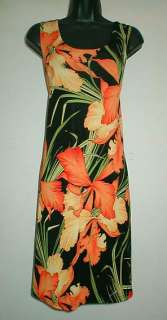 Jostar Hawaii tropical orchid no iron travel dress S 3X  
