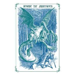   Glass Beware the Jabberwock 28x42 Giclee on Canvas