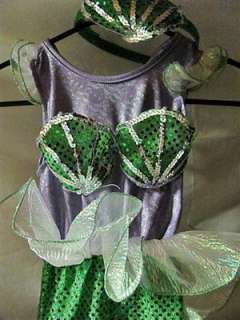   Magical Mermaid Girl Child SEQUINED Costume 2 4 4 6 8 10 XS M  