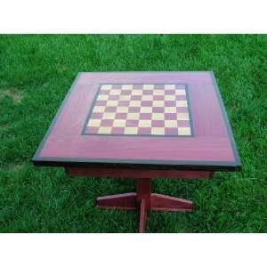  Chess Table   Purpleheart, White Oak, and Wengé 