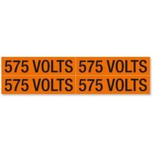  575 Volts, Medium (1 1/8 x 4 1/2) Label, 4.5 x 1.125 
