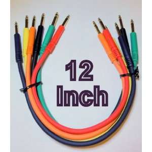    Plated Patch Cables   Pack of 6   Multi Color   12 inch   JDS Audio