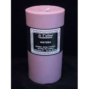  Wisteria Soy Pillar Candle 3 x 6 