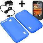   Soft Sleeve Skin Cover Case For LG T Mobile myTouch 4G +Travel Charger