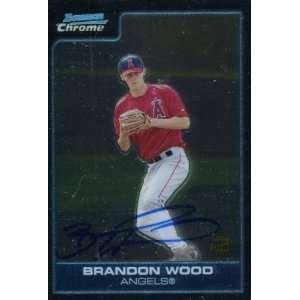 Brandon Wood Autographed/Hand Signed 2006 Topps Bowman BC231 Baseball 