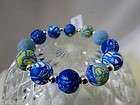 NEW Spring 12 Viva Beads BLUE BIKINI Handmade Clay Chunky Bracelet 