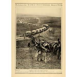  1918 Print French Troops Lorries Trail Men World War I 