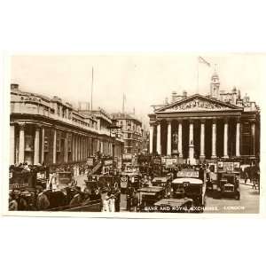   Postcard Bank and Royal Exchange London England UK 