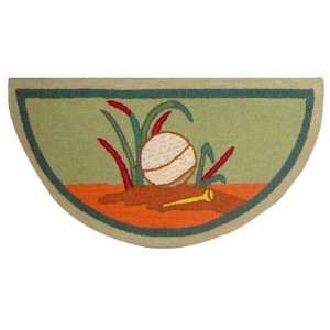  ZH Applique II Theme Golf fire place area rugs 36 Dia 