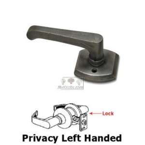  Rustic revival bronze   privacy left handed squared lever 