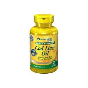 Cod Liver Oil 1000 mg. 120 Softgels Health & Personal 