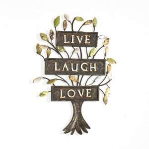  SEI Live Laugh Love Tree Wall Sculpture