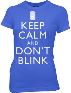   Keep Calm & Dont Blink Angels Ladies Women Jr T shirt tee top  