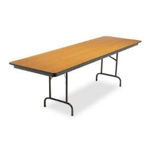 Economy Folding Table, 96 x 30, Medium Oak Finish Top (BSXFTE3096MBRN 